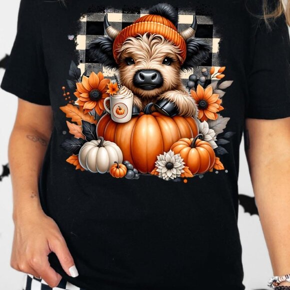 Gildan Tops - Boo moo highland coo sublimation design Shirt